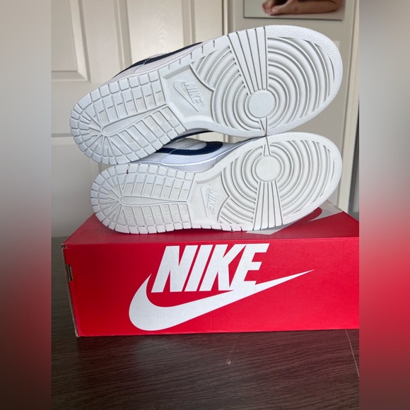 Nike Dunk Low Mini Swoosh - Football Grey Midnight Navy - Picture 6 of 8